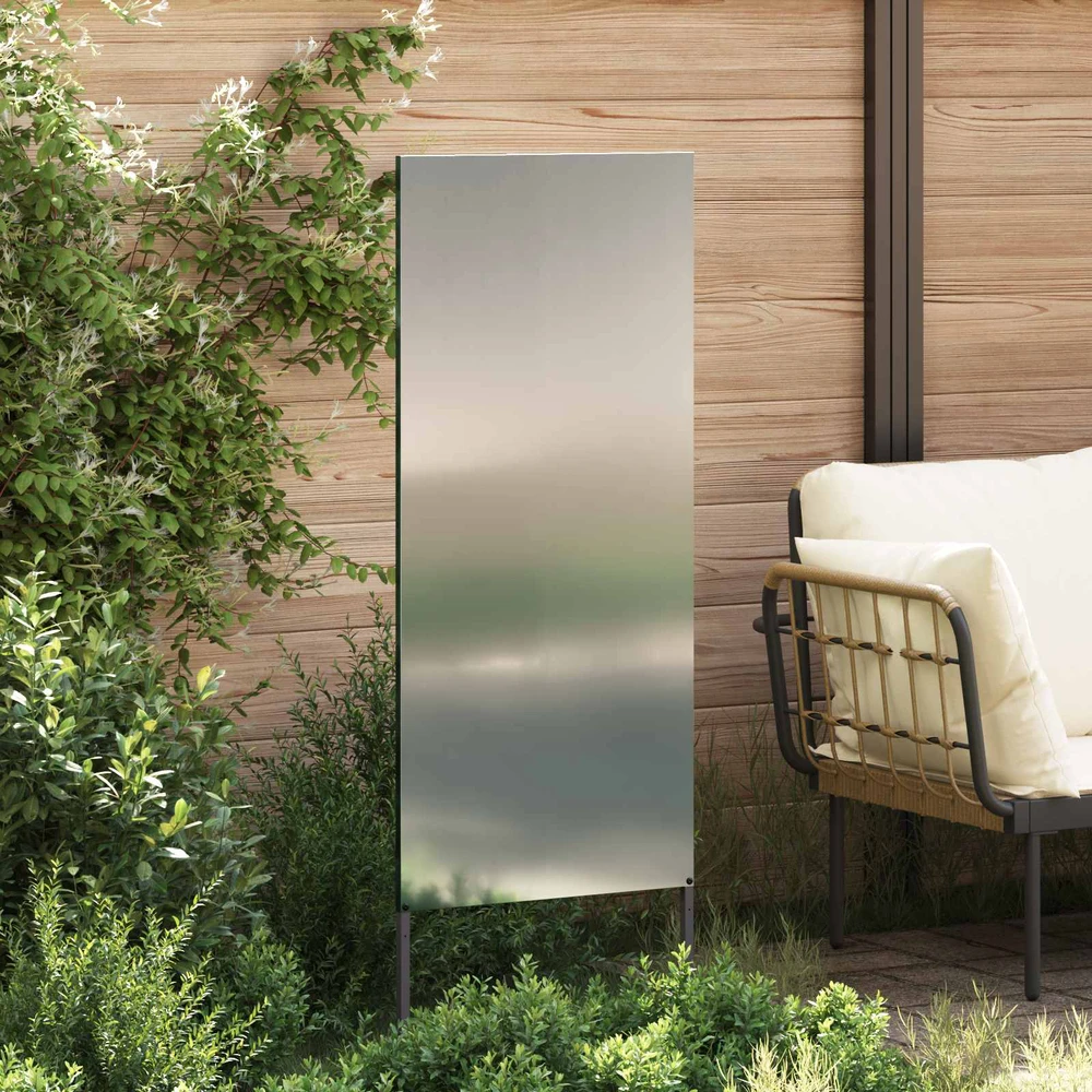 Sodo privatumo ekranas „Fretwork“ Sidabro 50 x 140 cm