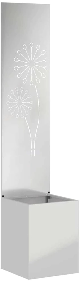 Sodo privatumo ekranas „Fretwork“ Sidabro 32 x 32 x 150 cm
