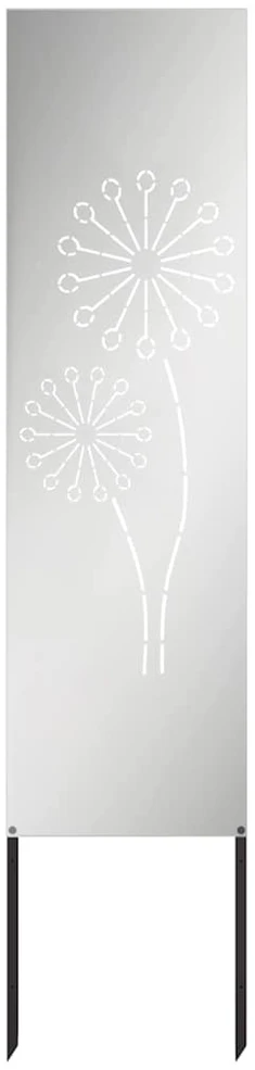 Sodo privatumo ekranas „Fretwork“ Sidabro 32 x 140 cm