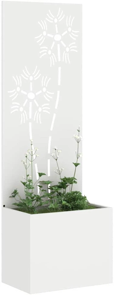 Sodo privatumo ekranas Gėlių Balta 50 x 32 x 150 cm