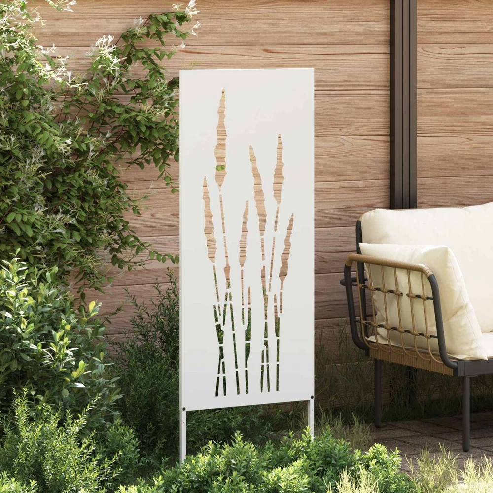 Sodo privatumo ekranas Gėlių Balta 50 x 140 cm