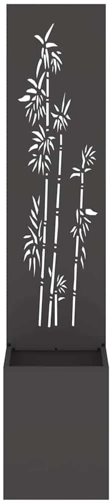 Sodo privatumo ekranas Gėlių Juoda 32 x 32 x 150 cm