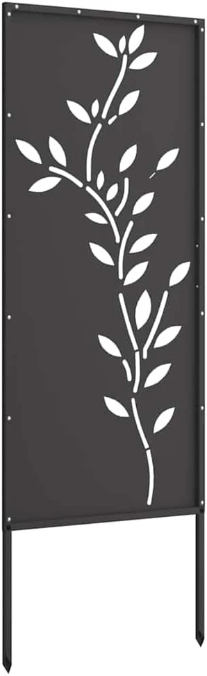 Sodo privatumo ekranas Gėlių Juoda 50 x 140 cm