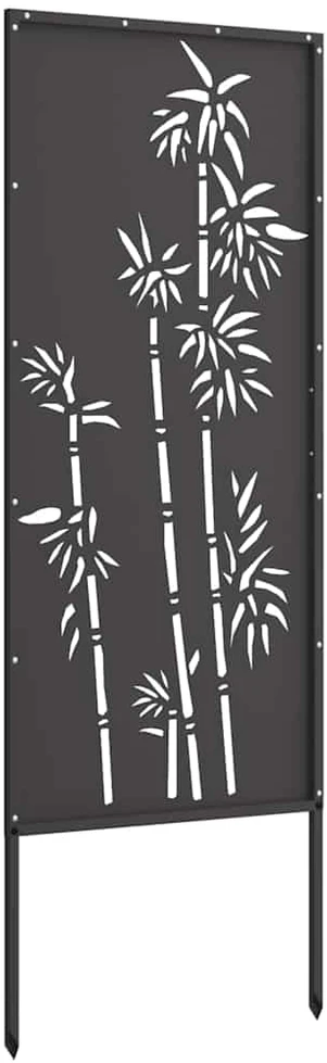 Sodo privatumo ekranas Gėlių Juoda 50 x 140 cm
