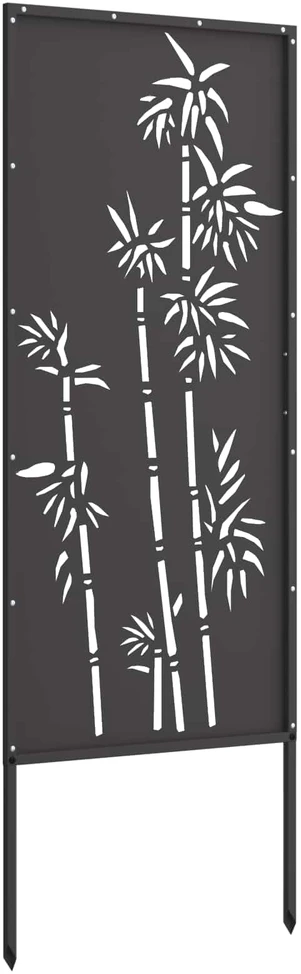 Sodo privatumo ekranas Gėlių Juoda 50 x 140 cm