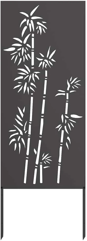 Sodo privatumo ekranas Gėlių Juoda 50 x 140 cm