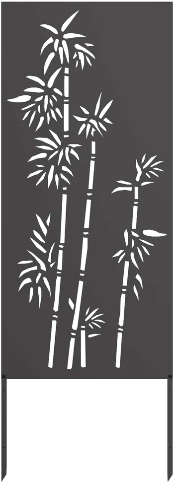Sodo privatumo ekranas Gėlių Juoda 50 x 140 cm