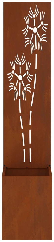 Sodo privatumo ekranas Gėlių Rūdijanti 32 x 32 x 150 cm