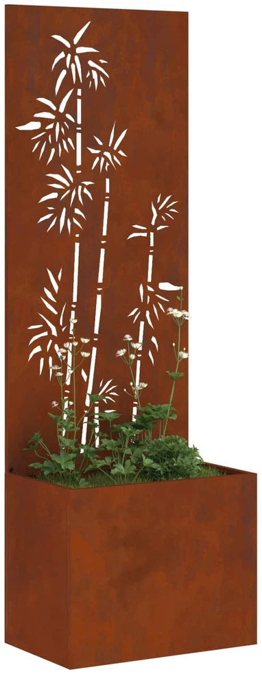 Sodo privatumo ekranas Gėlių Rūdijanti 50 x 32 x 150 cm