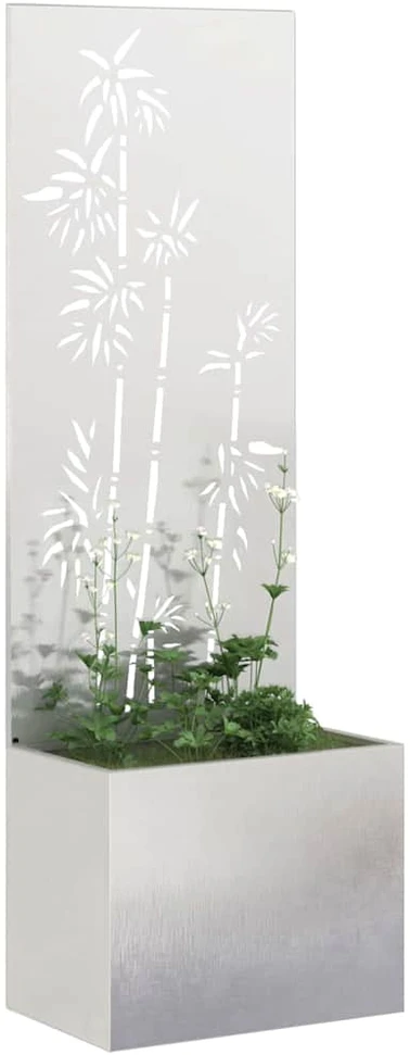 Sodo privatumo ekranas Gėlių Sidabrinė 50 x 32 x 150 cm