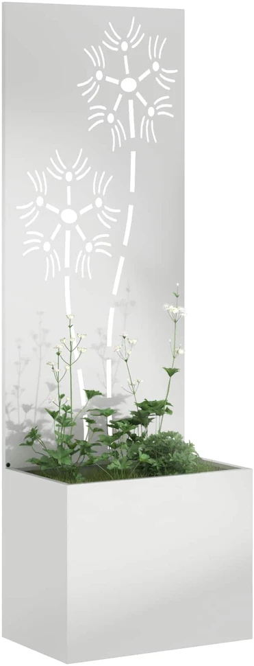 Sodo privatumo ekranas Gėlių Sidabro 50 x 32 x 150 cm