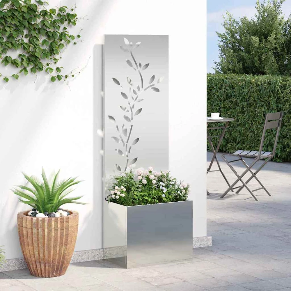 Sodo privatumo ekranas Gėlių Sidabro 50 x 32 x 150 cm