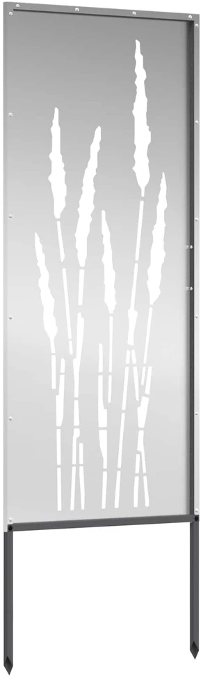 Sodo privatumo ekranas Gėlių Sidabro 50 x 140 cm