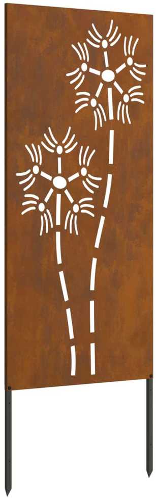 Sodo privatumo ekranas „Fretwork“ Rūdijanti 50 x 140 cm