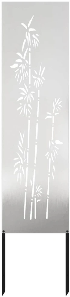 Sodo privatumo ekranas Sidabro 32 x 140 cm Nerūdijantis plienas