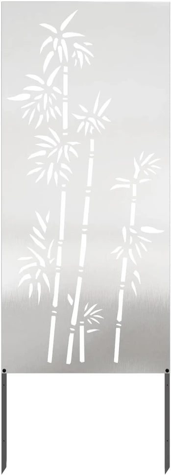 Sodo privatumo ekranas Sidabro 50 x 140 cm Nerūdijantis plienas