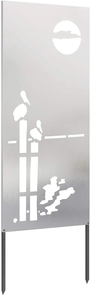 Sodo privatumo ekranas Sidabro 50 x 140 cm Nerūdijantis plienas
