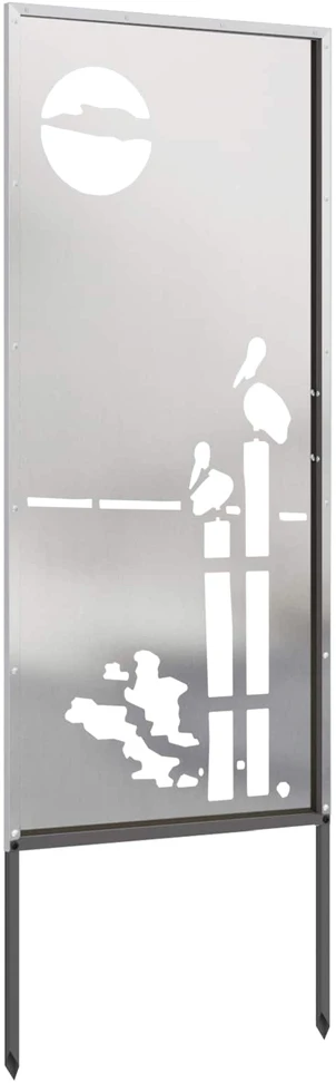 Sodo privatumo ekranas Sidabro 50 x 140 cm Nerūdijantis plienas