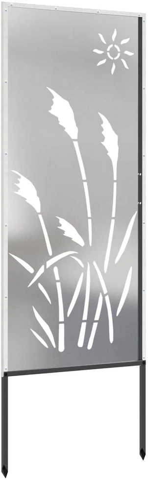Sodo privatumo ekranas Sidabro 50 x 140 cm Nerūdijantis plienas