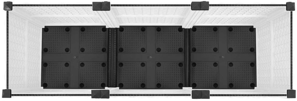 Sodo puodynė su ratukais Balta 120 x 40 x 48 cm PP