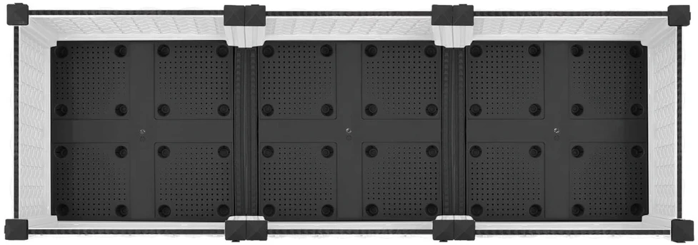 Sodo puodynė su ratukais Balta 120 x 40 x 33 cm PP
