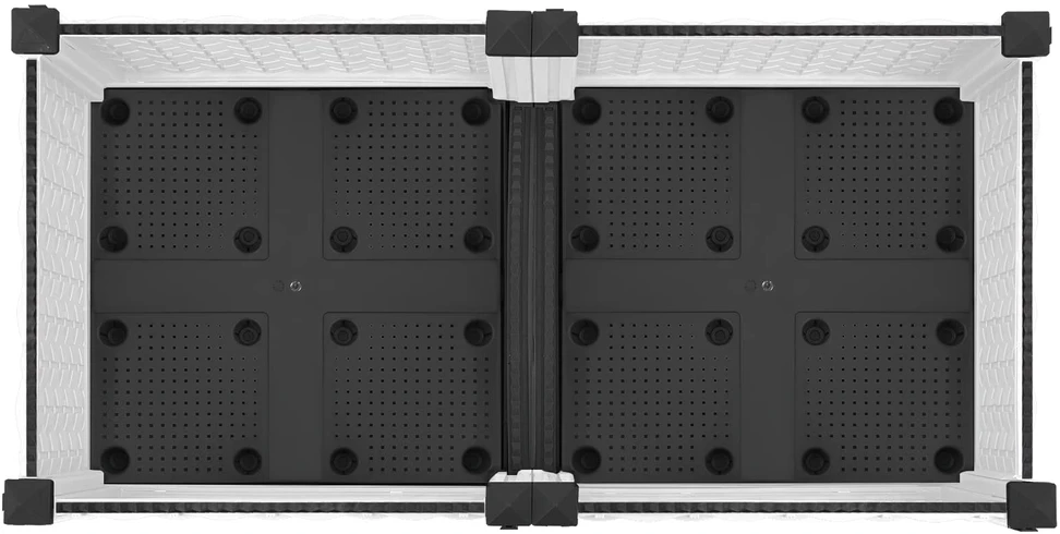 Sodo puodynė su ratukais Balta 80 x 40 x 29 cm PP