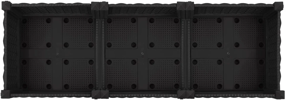 Sodo puodynė su ratukais Juoda 120 x 40 x 29 cm PP