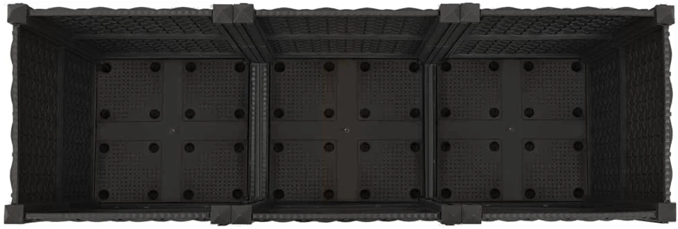 Sodo puodynė su ratukais Juoda 120 x 40 x 44 cm PP