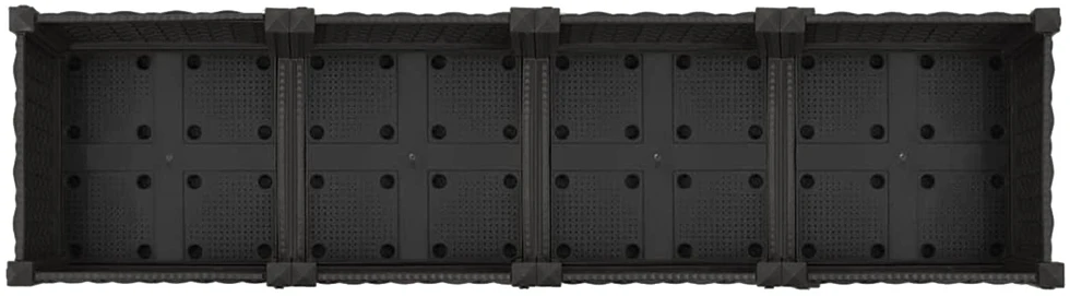 Sodo puodynė su ratukais Juoda 160 x 40 x 29 cm PP