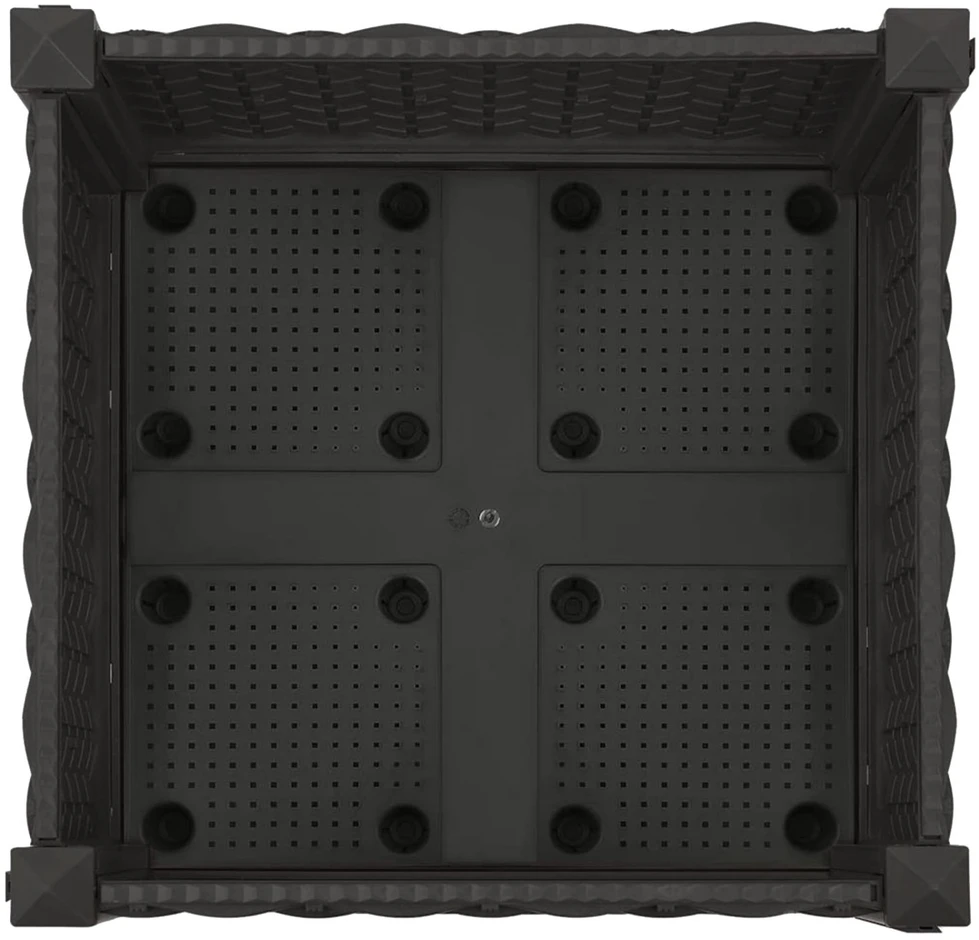 Sodo puodynė su ratukais Juoda 40 x 40 x 29 cm PP