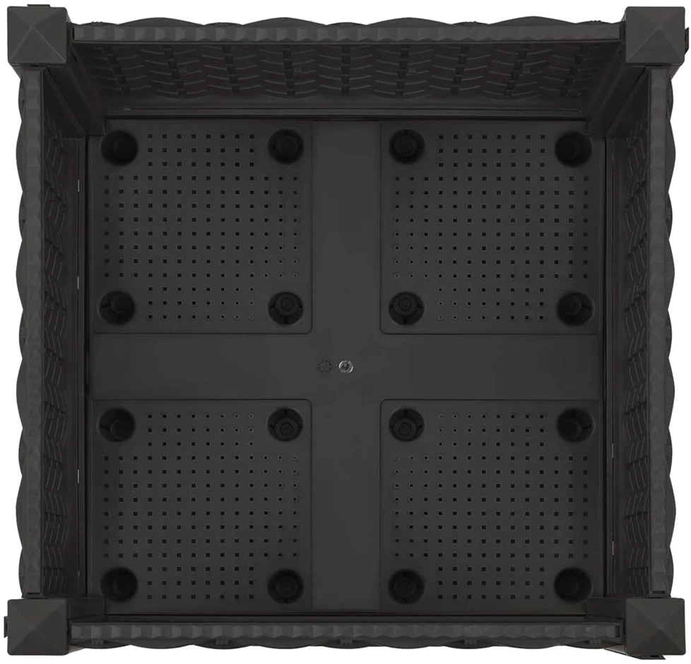 Sodo puodynė su ratukais Juoda 40 x 40 x 29 cm PP