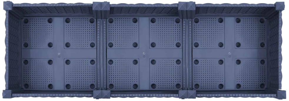 Sodo puodynė su ratukais Mėlyna Pilka 120 x 40 x 33 cm PP