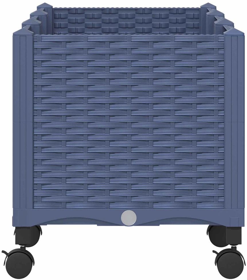 Sodo puodynė su ratukais Mėlyna Pilka 120 x 40 x 44 cm PP