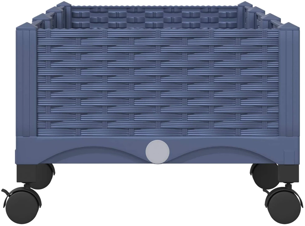 Sodo puodynė su ratukais Mėlyna Pilka 120 x 40 x 33 cm PP