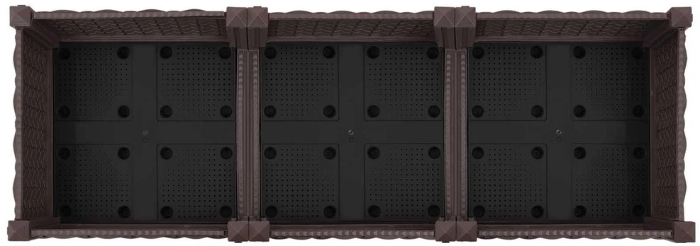 Sodo puodynė su ratukais Ruda 120 x 40 x 29 cm PP