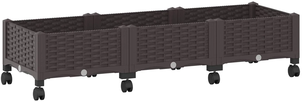 Sodo puodynė su ratukais Ruda 120 x 40 x 29 cm PP