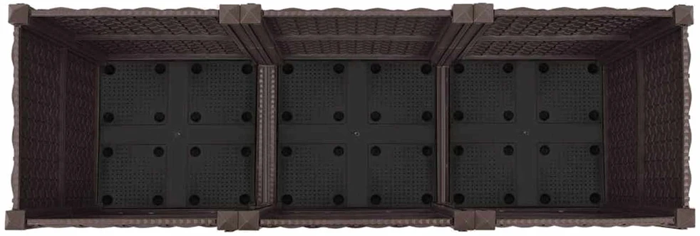 Sodo puodynė su ratukais Ruda 120 x 40 x 44 cm PP