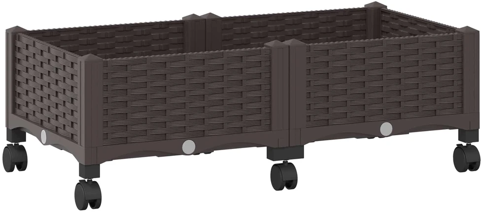 Sodo puodynė su ratukais Ruda 80 x 40 x 29 cm PP