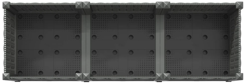 Sodo puodynė su ratukais Šviesiai pilka 120 x 40 x 48 cm PP