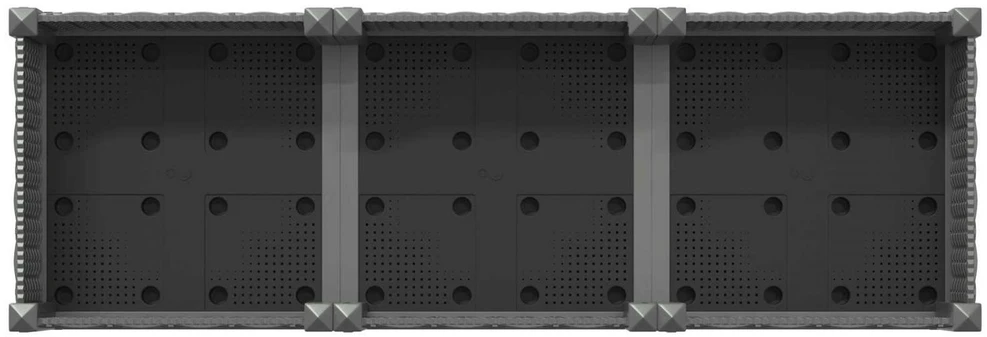 Sodo puodynė su ratukais Šviesiai pilka 120 x 40 x 33 cm PP