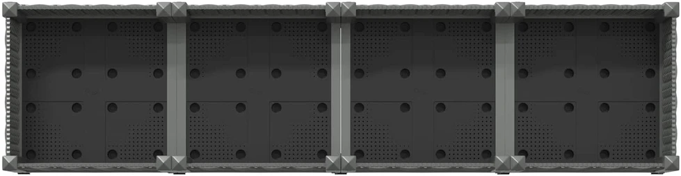 Sodo puodynė su ratukais Šviesiai pilka 160 x 40 x 29 cm PP