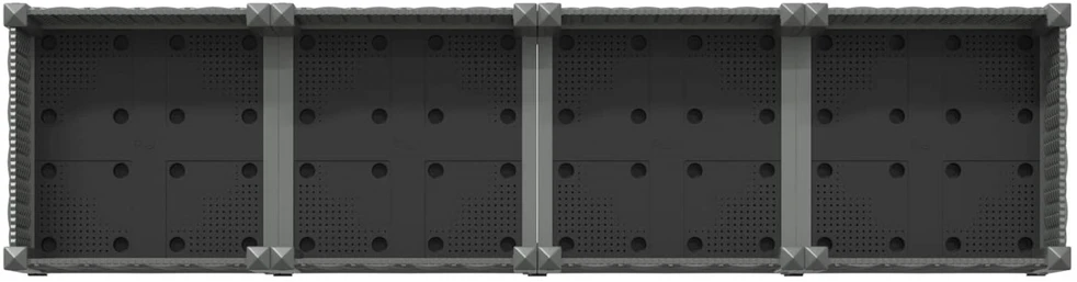 Sodo puodynė su ratukais Šviesiai pilka 160 x 40 x 33 cm PP