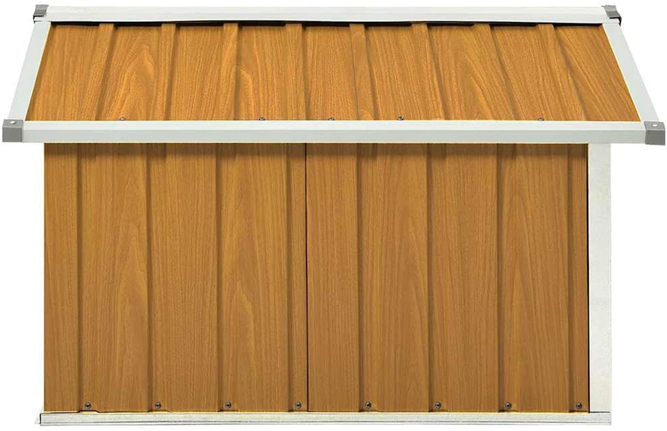Sodo roboto vejapjovės garažas, rudas, 92x97x63cm, plienas