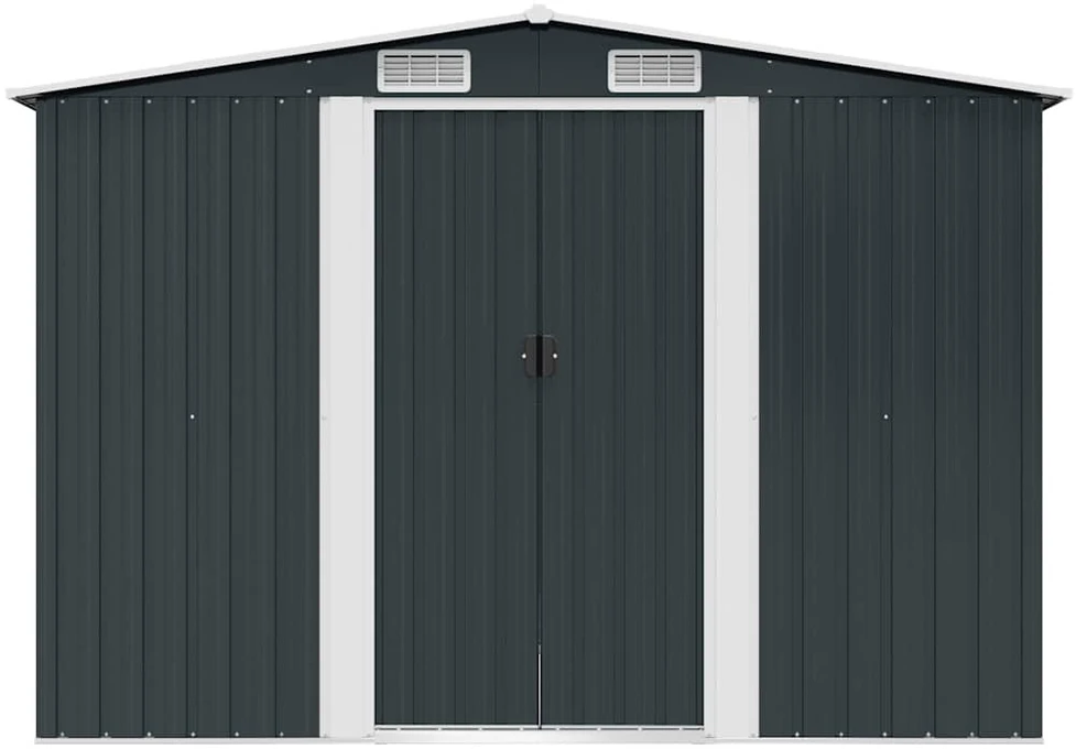 Sodo sandėliukas, antracito spalvos, 257x205x178cm, plienas
