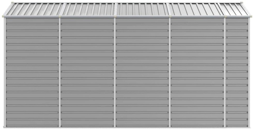 Sodo pašiūrė, šviesiai pilka, 191x385x198 cm, plienas