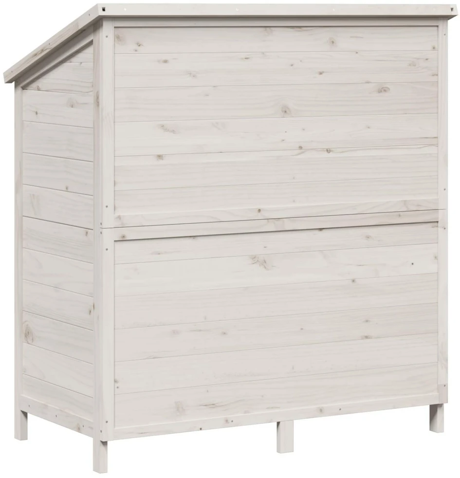 Sodo Sandėlys Balta 106 x 56 x 113,5 cm Kietasis pušinis medis