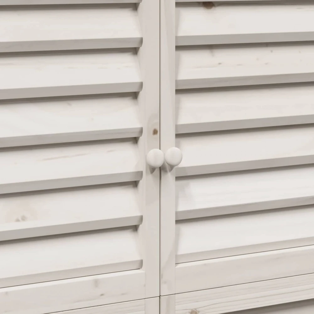 Sodo Sandėlys Balta 106 x 56 x 176,5 cm Kietasis pušinis medis