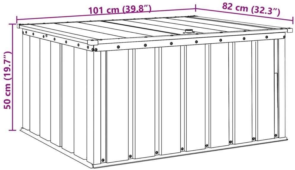 Sodo saugojimo dėžė Juoda 101 x 82 x 50 cm Plienas