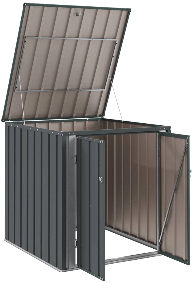 Sodo saugojimo dėžė Juoda 101,5 x 107 x 100 cm Plienas