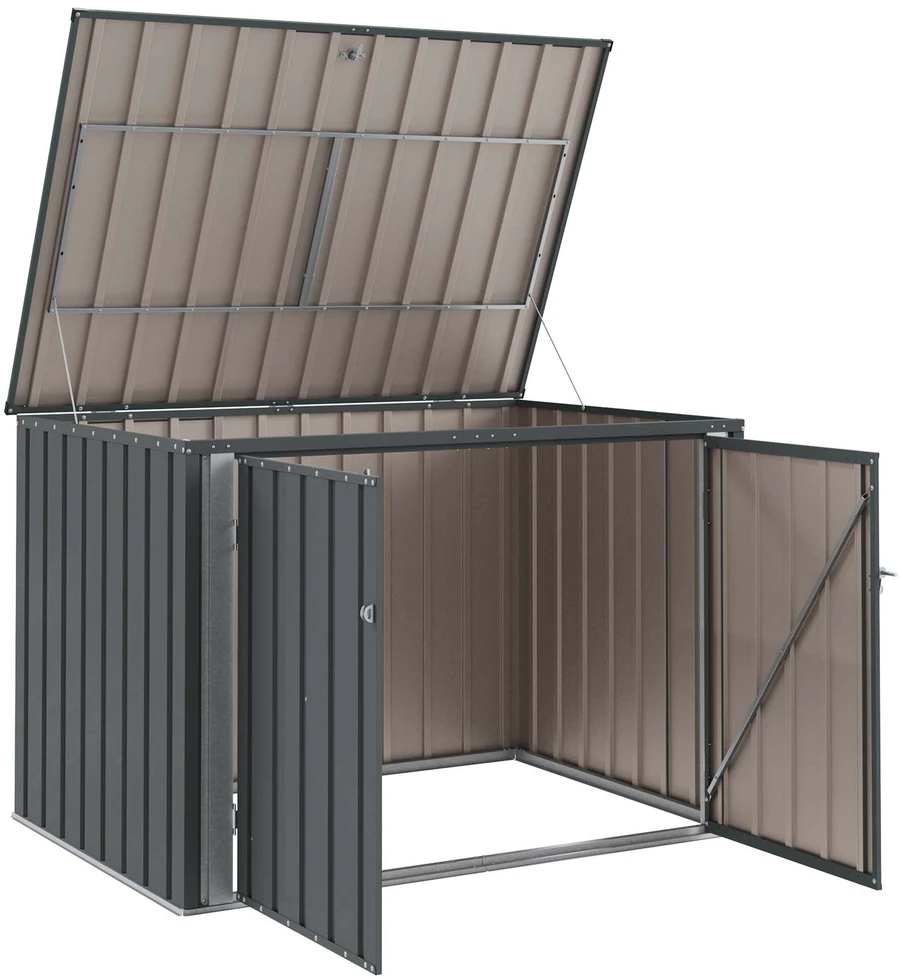 Sodo saugojimo dėžė Juoda 151,5 x 107 x 100 cm Plienas